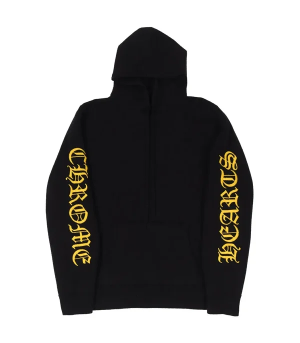 Chrome Hearts Embroidered Cashmere Hoodie Black