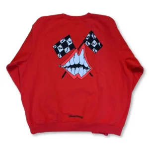 Chrome Hearts Matty Boy Chomper Crewneck Sweatshirt – Red