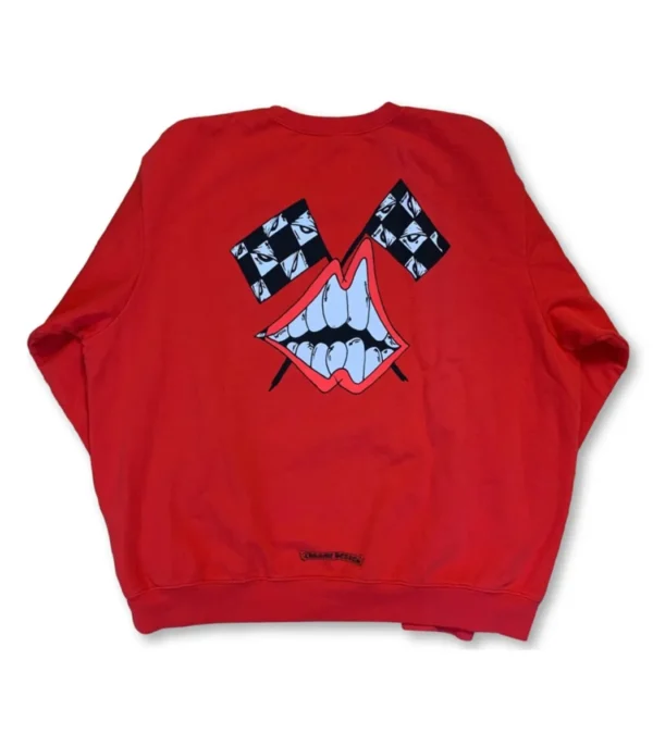 Chrome Hearts Matty Boy Chomper Crewneck Sweatshirt – Red