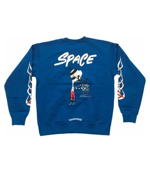 Chrome Hearts Matty Boy Space Crewneck Sweatshirt – Blue