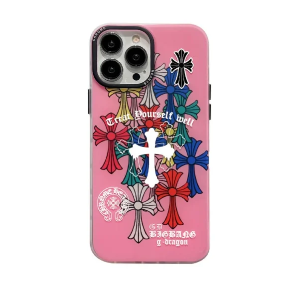 Chrome Hearts Phone Case Cross Pattern Punk Case