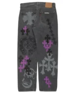 Exclusive Crome Hearts Cross Patch Stencil Jeans