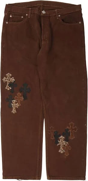 Chrome Hearts Cross Patch Carpenter Pants ‘Brown/Orange’